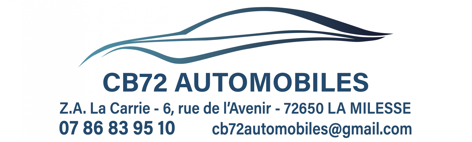 Logo CB72 AUTOMOBILES | Vente de véhicules neufs et d'occasion à La Milesse, dans la Sarthe (72)