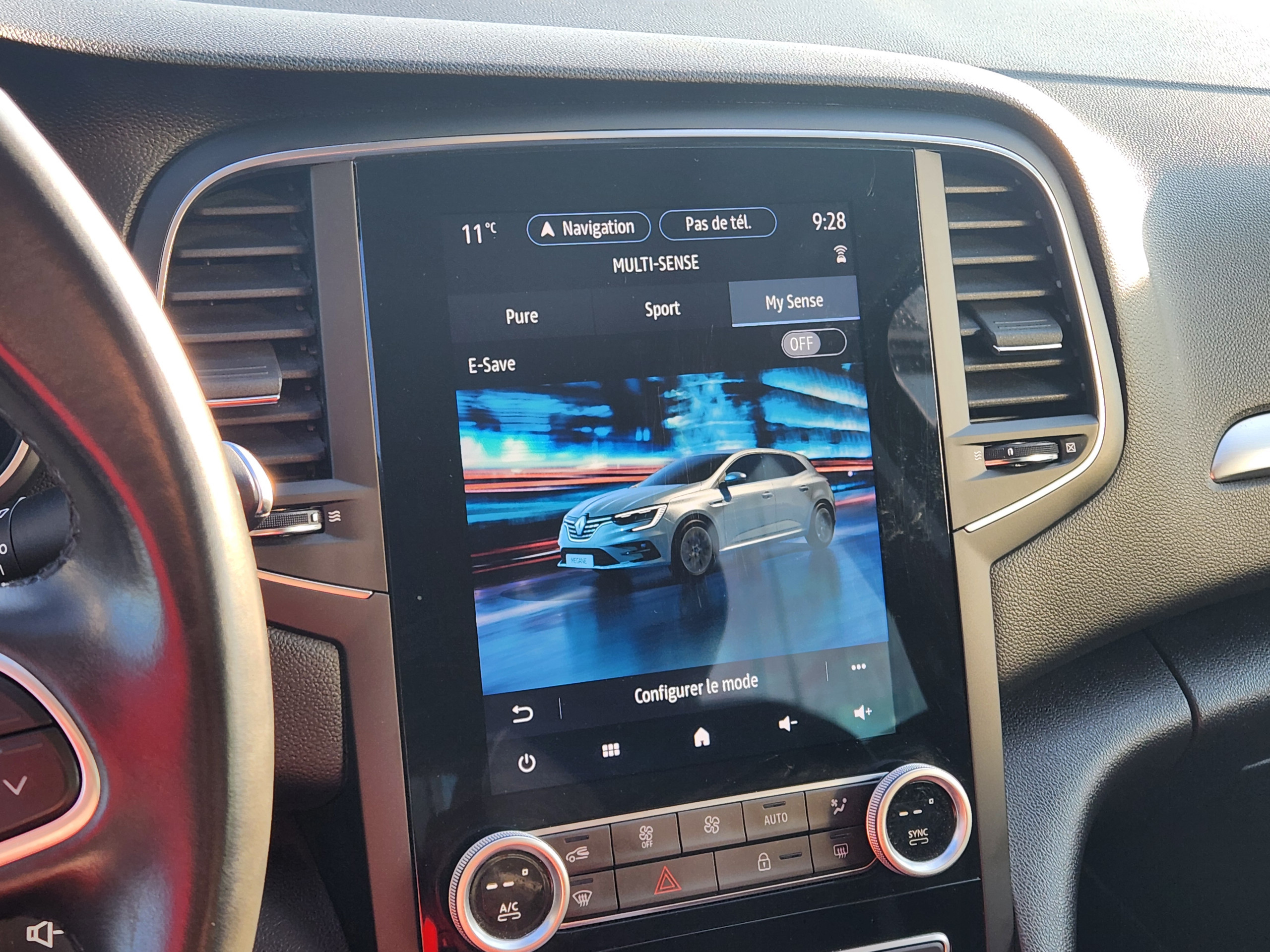 Renault Mégane Berline  IV Intens E-Tech hybride rech 160 -21N groupe Vergnon