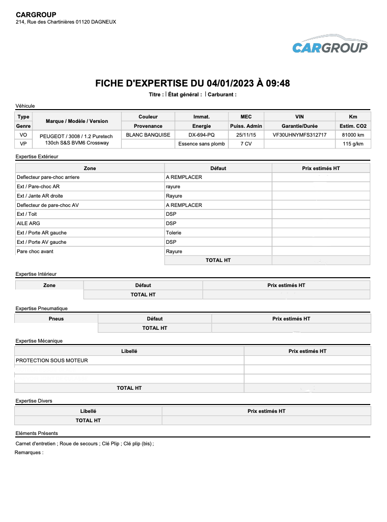 Véhicule d'occasion