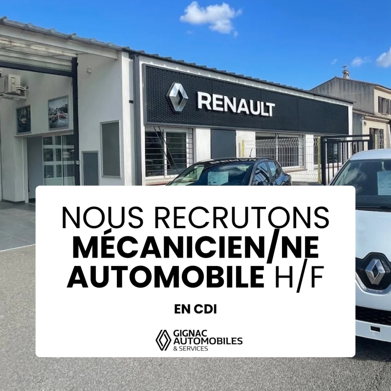 Nous recrutons un Mécanicien/ne automobile h/f en CDI