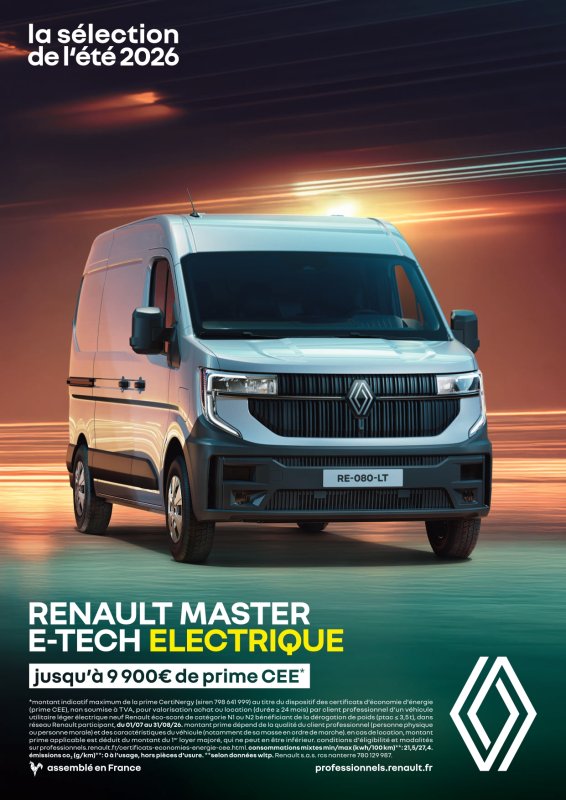 Renault Master E-Tech Électrique : l'utilitaire pensé pour les professionnels